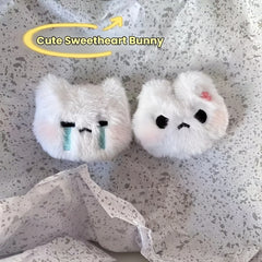 Cute Rabbit Plush Keychains with Sound - Stylish Backpack Accessory