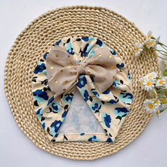 Soft Floral Bow Baby Hat Headgear