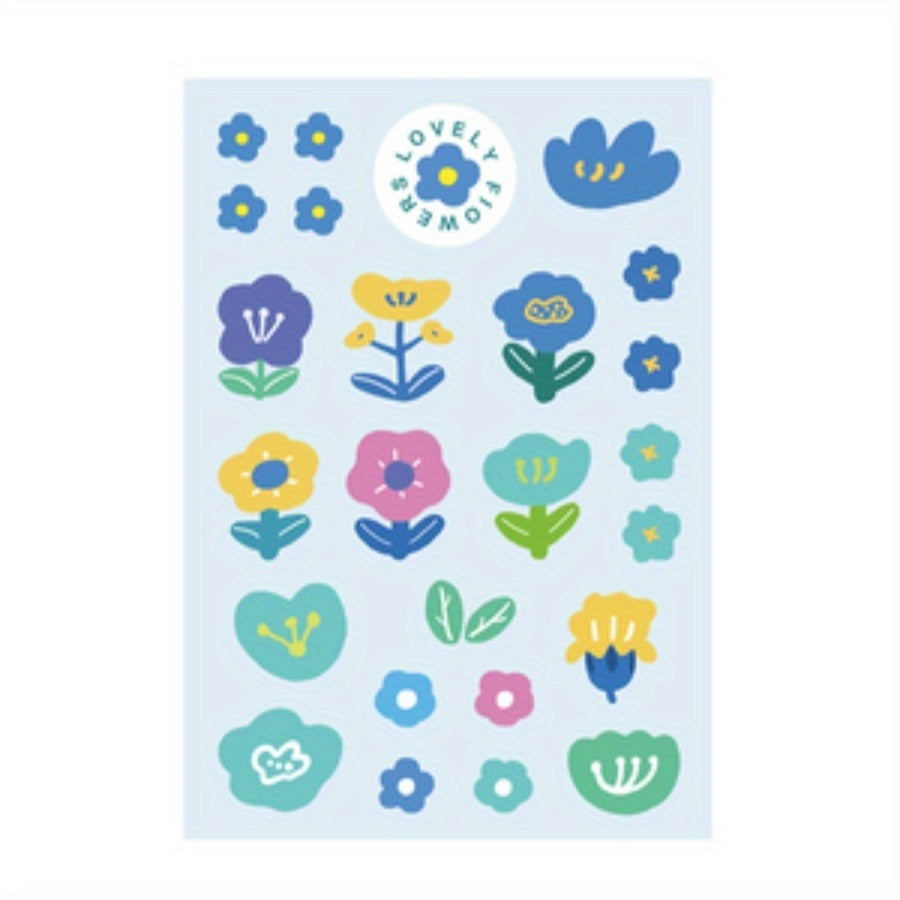 Washi Paper Sticker Flower Fruit Series Single Sheet