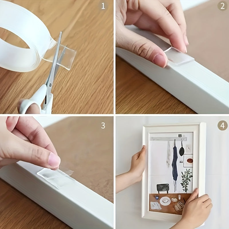 Heavy Duty Double Sided Tape Reusable Strong & Sticky Removable Washable