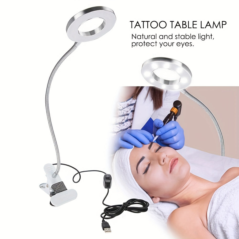 LED Desk Lamp Table Clamp Microblading Tattoo Eye Protection Light 3 Modes