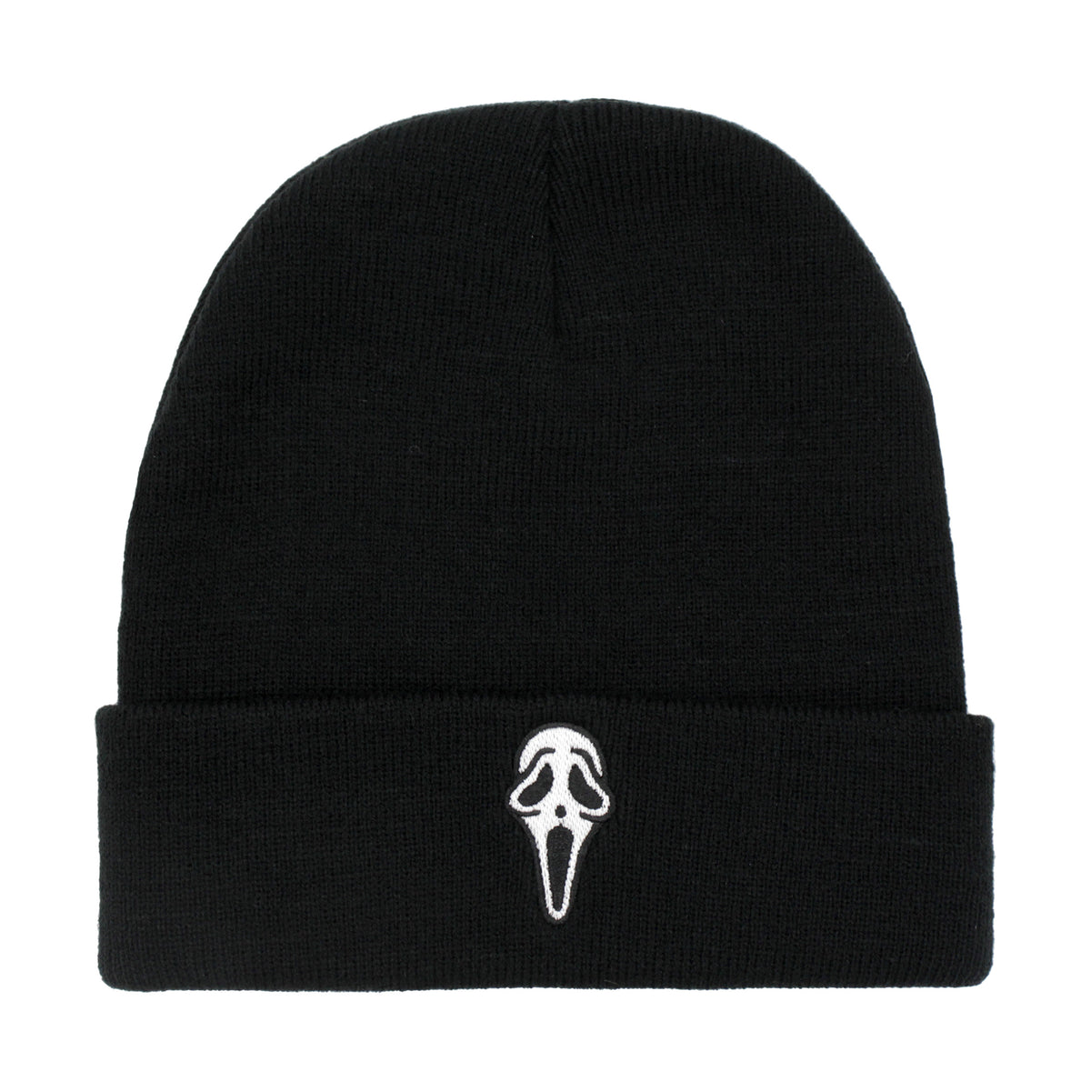 90s Horror Skull Embroidered Beanie Unisex Solid Skull Cap Hip Hip Warm Knit Hat