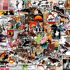 150 Pcs Horse Riding Cowboy Stickers Waterproof Equestrian Decals