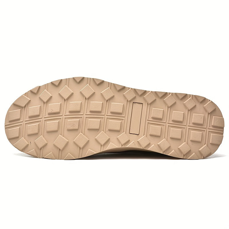 Men's Leather Platform Sneakers Soft Sole Walking Shoes