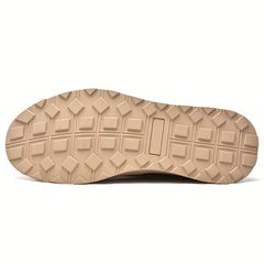 Men's Leather Platform Sneakers Soft Sole Walking Shoes