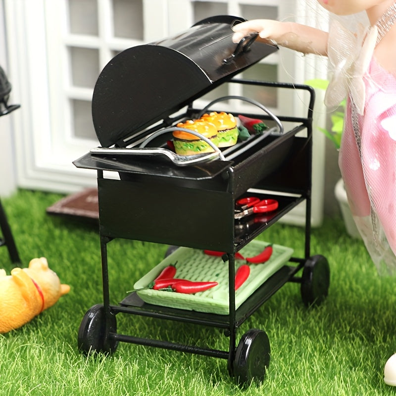 1:12 Scale Outdoor Grill Oven Dollhouse Model for Kitchen DIY Decor