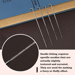 Needle Felting Kit with 3 Needle Holders 4 Sizes Metal Felting Needles