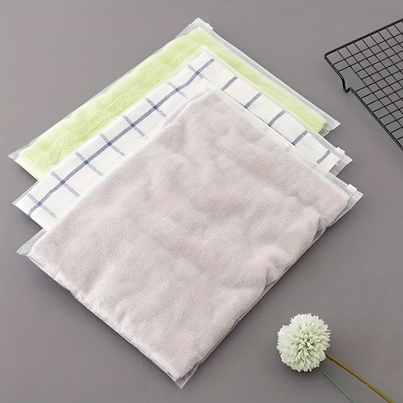 20Pcs Transparent Zipper Storage Bag Travel Clothes Packing Plastic Luggage Orga