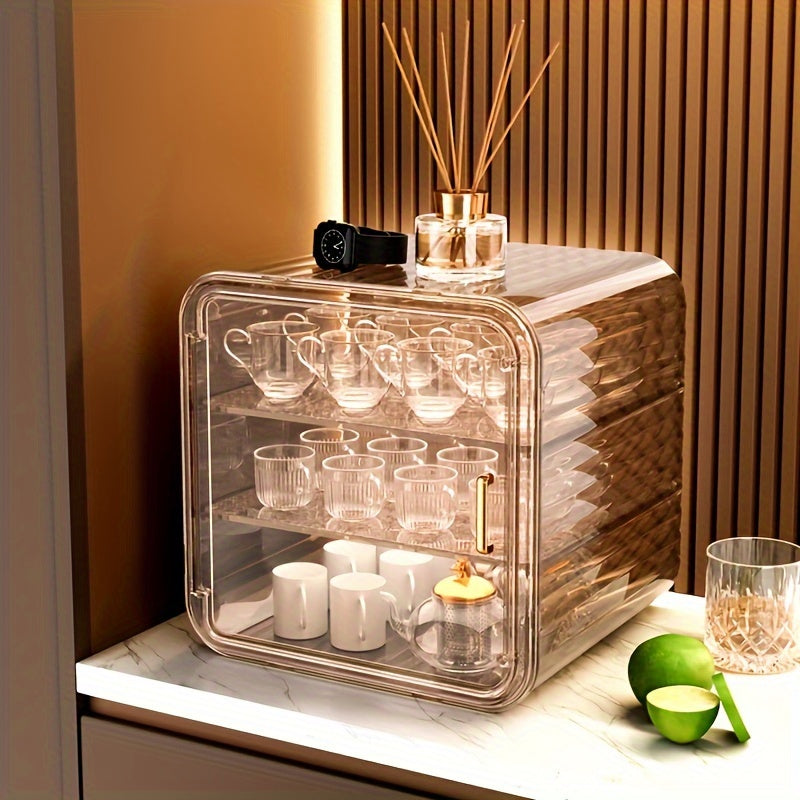 Desktop Cup Storage Rack Dustproof Water Cup Tea Cup Tray Drain Cup Holder