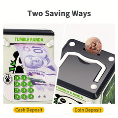 Kids Panda Piggy Bank with Password Safe Fingerprint Unlock
