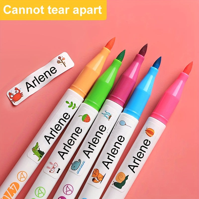 180pcs Custom Name Sticker Waterproof Label Transparent School Personalized