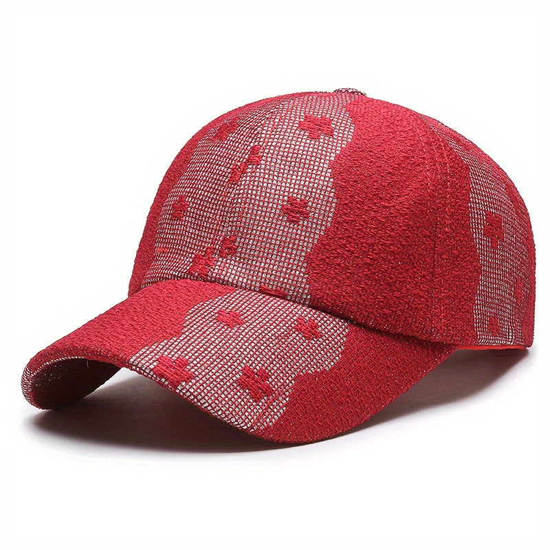 Lace Embroidery Baseball Cap Lightweight Block Dad Hats for Women