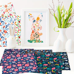 12pcs Flower Series Brochure Paper for DIY Background Scrapbook Art
