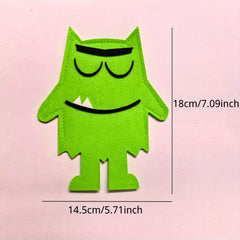7pcs Monster Felt Puppet Set - Emotional Recognition Teaching Tools