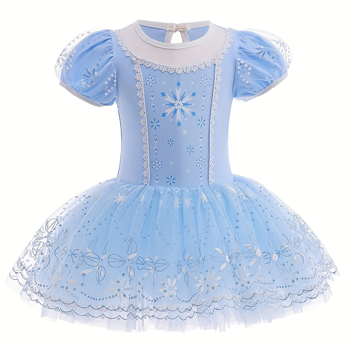 Snow Flake Tulle Tutu Ballet Dance Dress Leotard