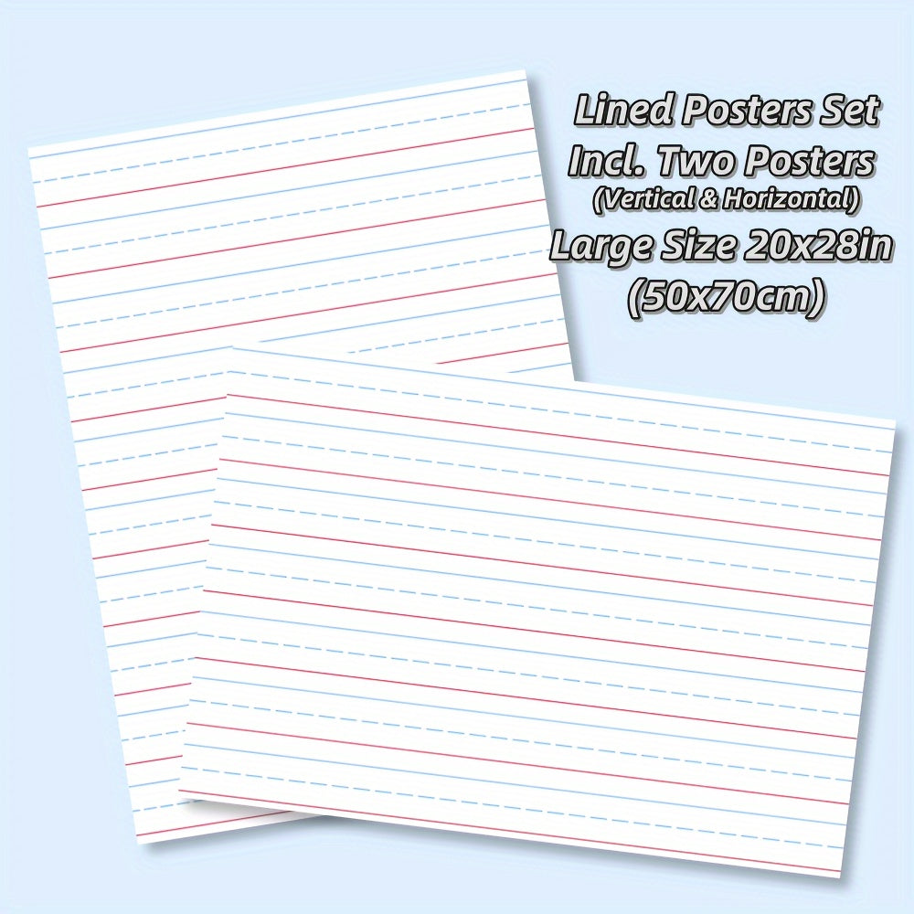 Lrg Laminated Dry Erase Posters Set 20x28in Reusable Easy Clean Durable Wri