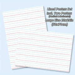 Lrg Laminated Dry Erase Posters Set 20x28in Reusable Easy Clean Durable Wri