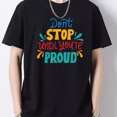 Men's Slim Fit T-shirt Print Top Spring Summer Holiday