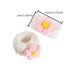 Cartoon Flower Decoration Wrist Spa Washband