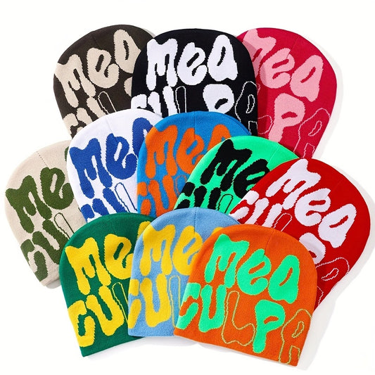 Unisex Hip Hop Knit Beanie Cap Men's Candy Y2K Thermal Hat