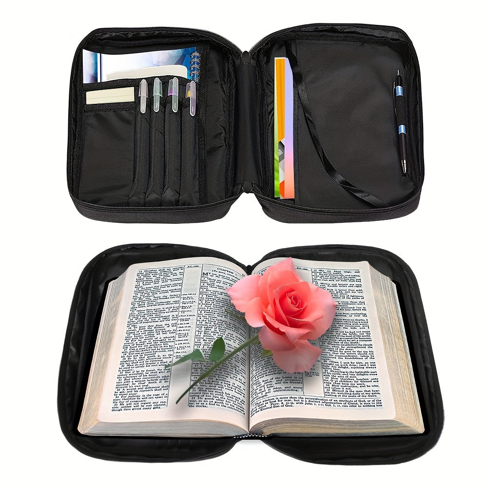 Cartoon Shark Print Bible Cover For Students Women Portable Bible Tote Bag