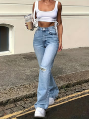 Women's Plus High Rise Flared Leg Jeans