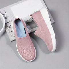 Women's Knitted Slip-On Sock Shoes Soft Sole Casual Walking Shoes