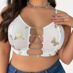  Butterfly Print Seamless Bra High Stretch Sexy Bra