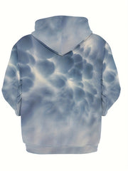 Men's Tie Dye Hoodie Kangaroo Pocket Loose Pullover