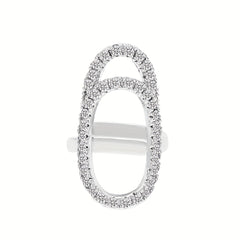 Alloy Geometric Nail Caps Set Of 4 Rings Hand Decoration Rhinestones