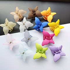 4pcs Butterfly Hair Claw Clip Jelly Banana Clip Non Slip Hair Decoration