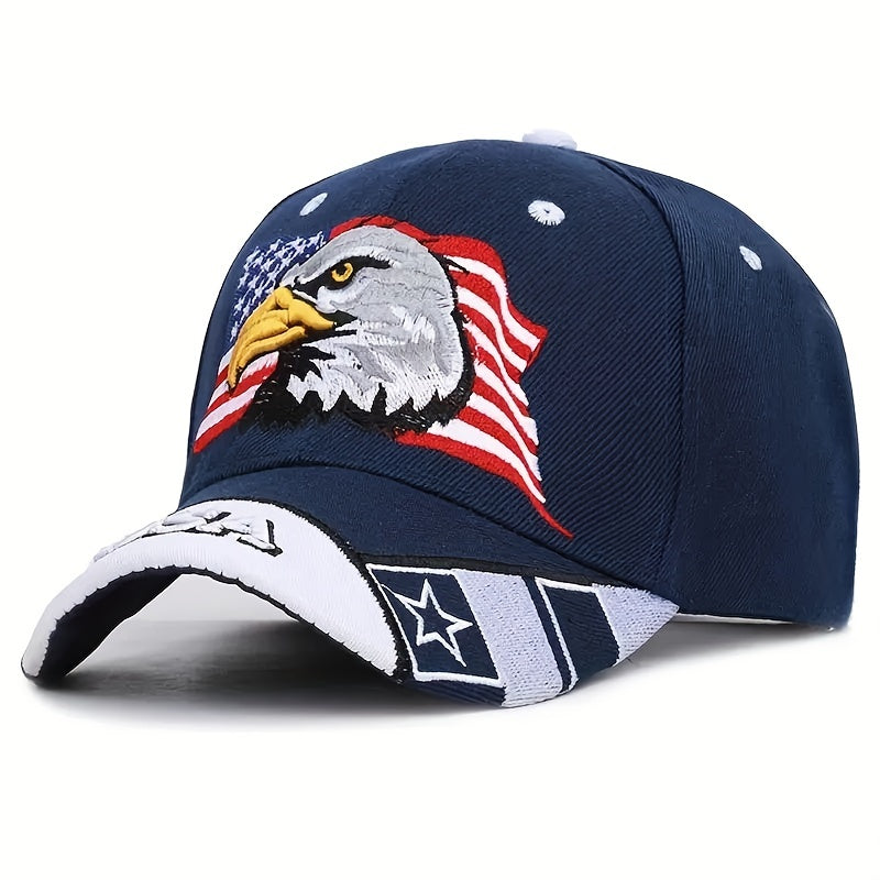 Eagle Embroidered Baseball Cap Unisex Adjustable Dad Hat Patriotic Cap
