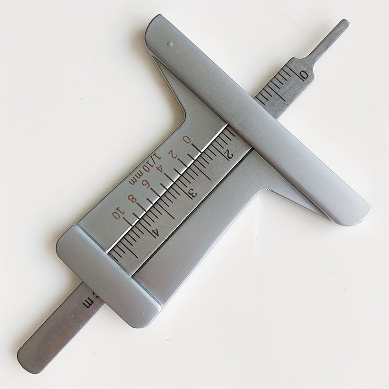 Tire Depth Gauge 0-50mm Stainless Steel Ruler with Safety Tread Pattern
