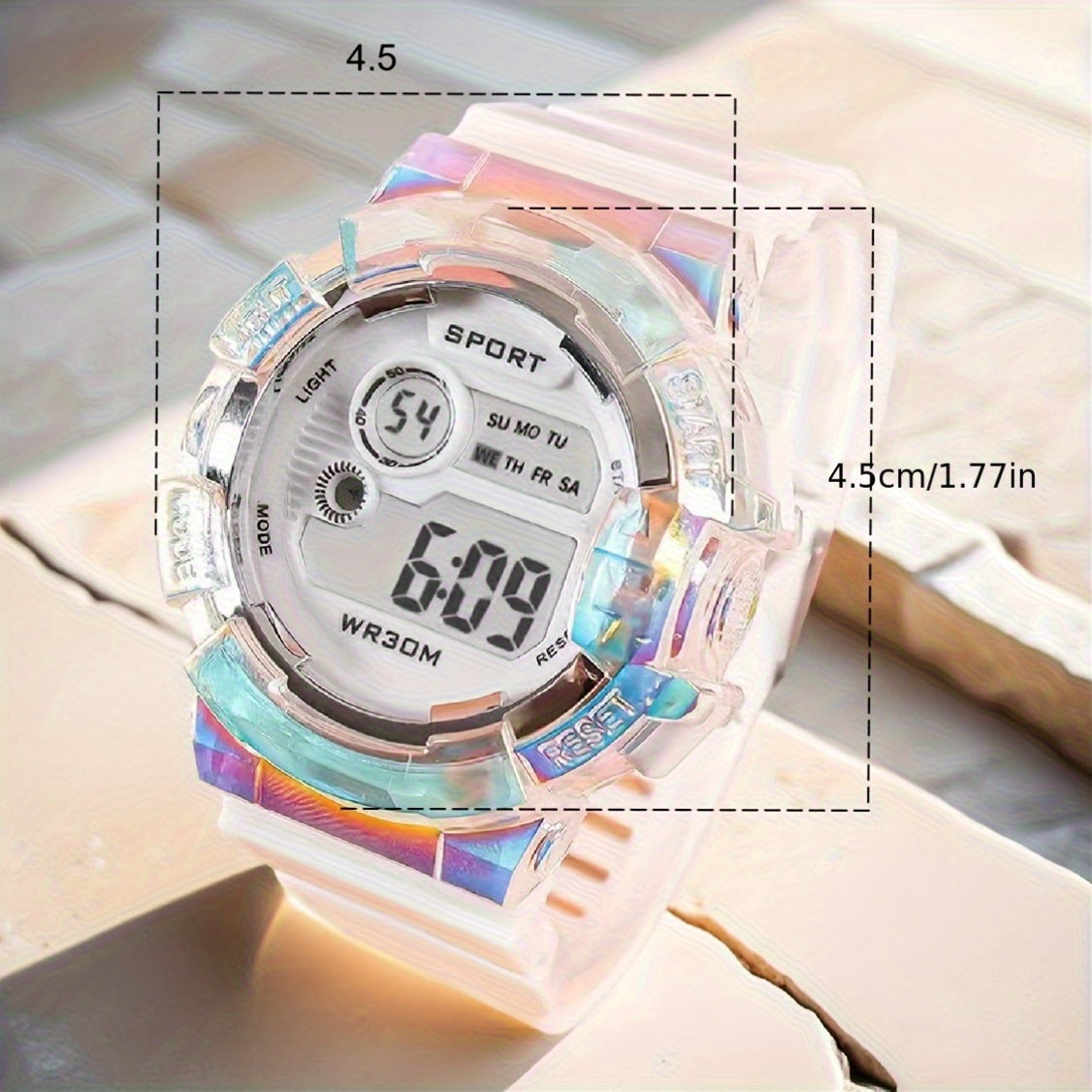 Vibrant Multifunctional Digital Watch Luminous Display Stopwatch Date Functions