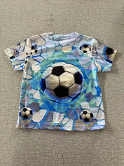 Kids 3D Print T-shirt Optical Illusion Football Graphic Street Wear