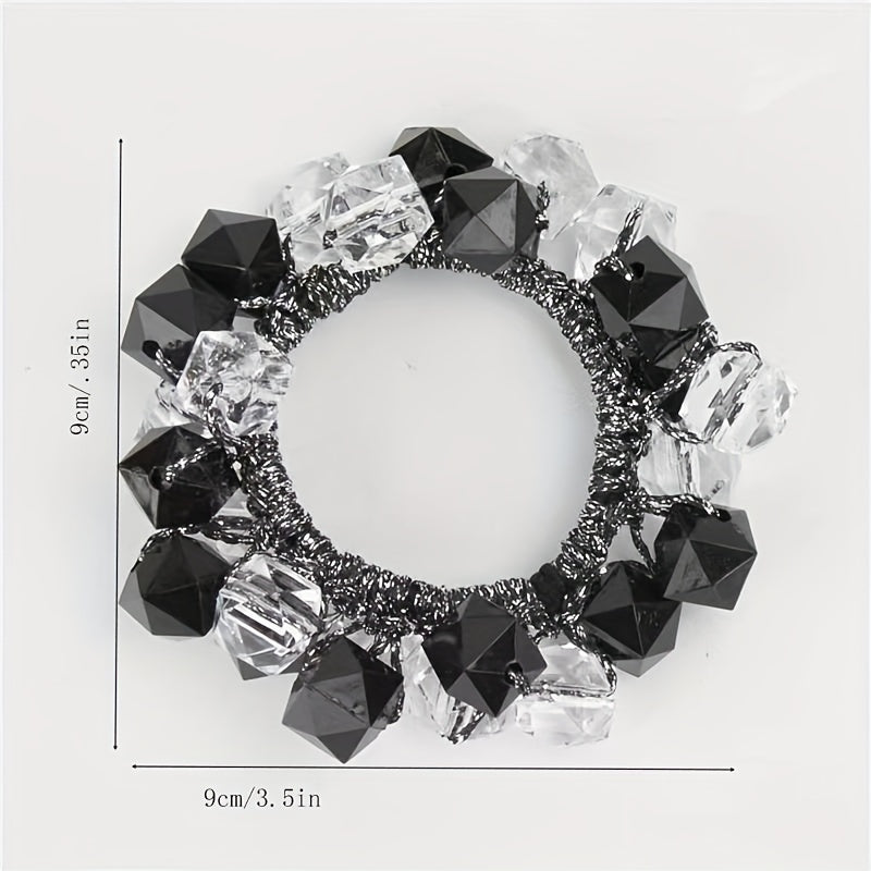 Crystal Hair Tie Head Rope Head Jewelry Rubber Band Ponytail Holder Hair Accesso