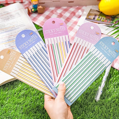 160pcs Long Fine Horizontal Line Sticky Notes Memo Pad Waterproof