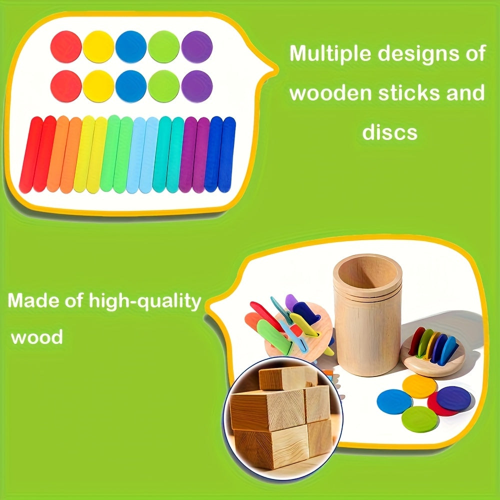 Wooden 3 in 1 Sorting Cup Game for Kids