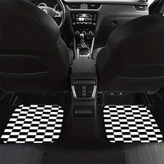 Checkerboard Car Foot Pad Cover - Upgrade Your Interior Style