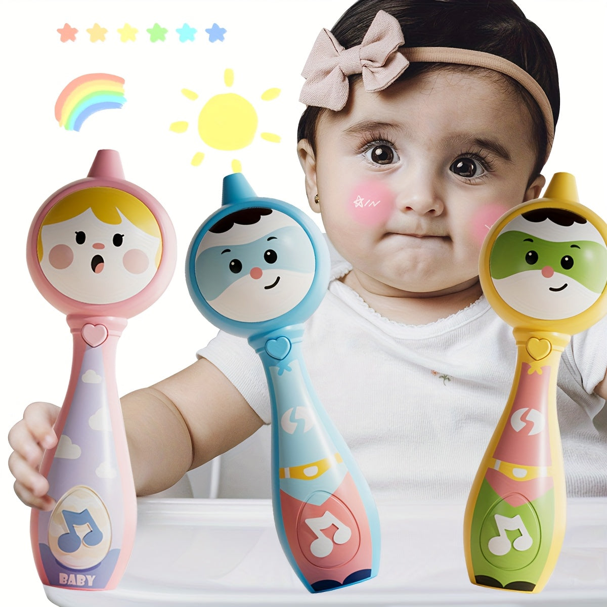 Baby's Glowing Hand Bell Holding Bell Toy