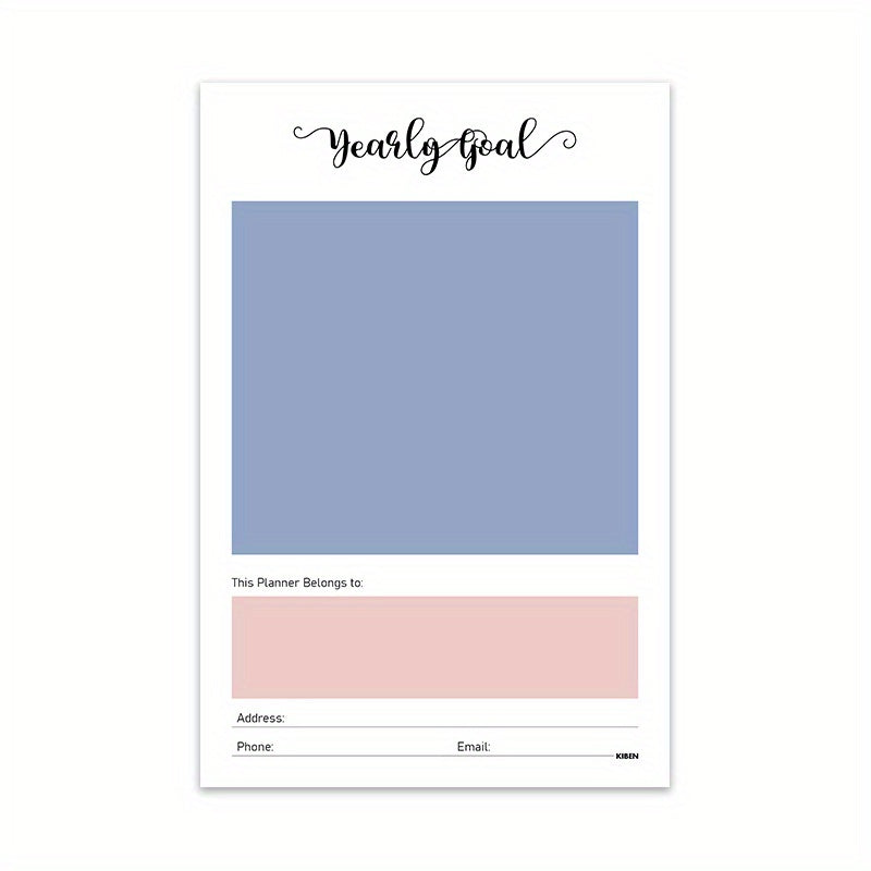 Plaid Pink Flip Up Planner 60 Sheets Daily Weekly Anniversary Story Book