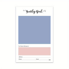 Plaid Pink Flip Up Planner 60 Sheets Daily Weekly Anniversary Story Book