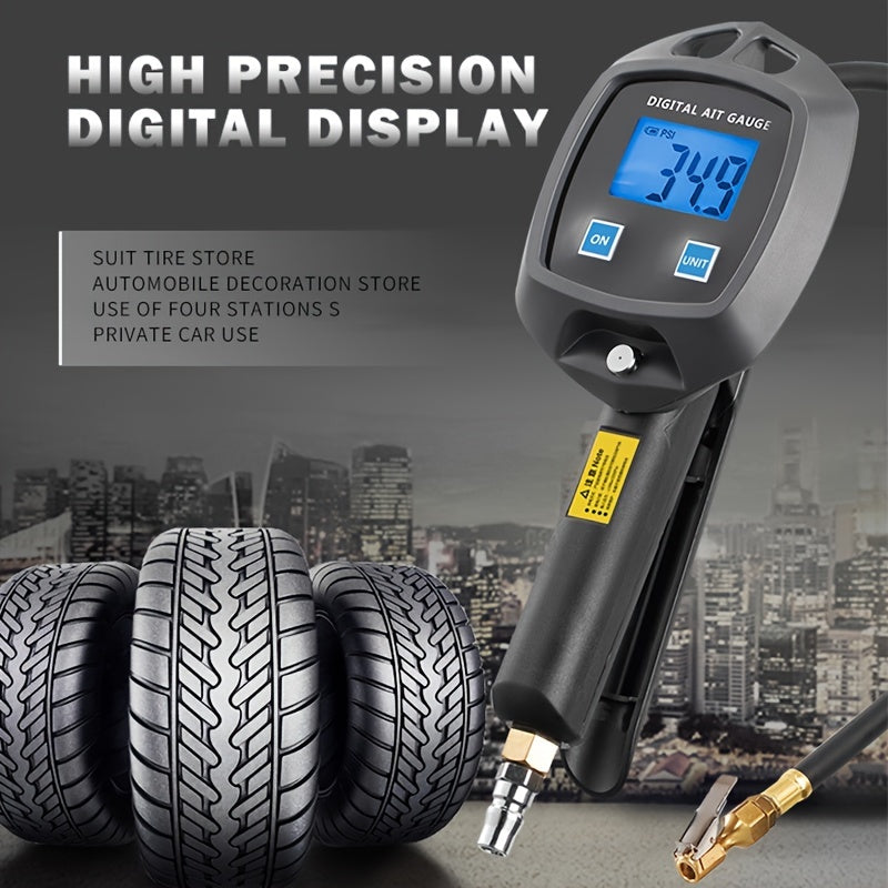 LCD Digital Tire Inflator Gauge with LCD Display
