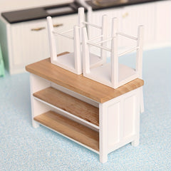 1:12 Dollhouse Dining Set Table & Chairs for Kitchen & Restaurant Decor