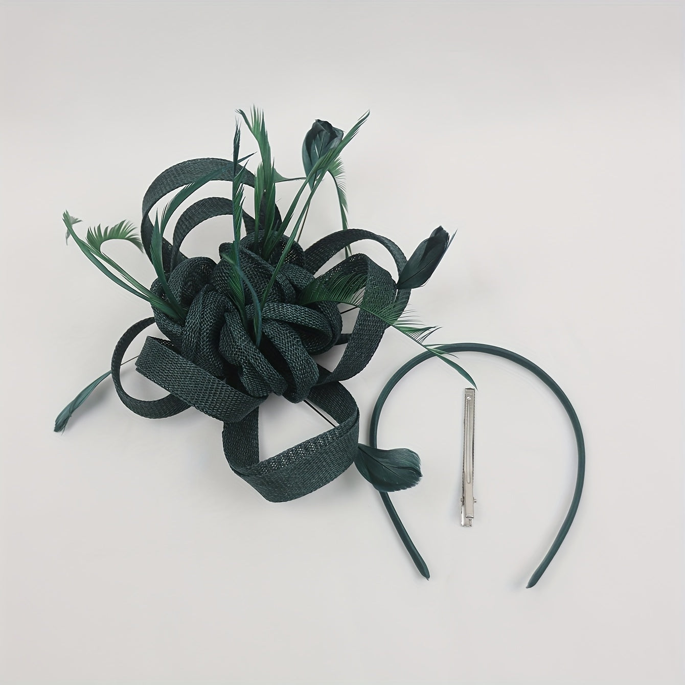 1920s Boho Tea Party Hat Feather & Ribbon Accents