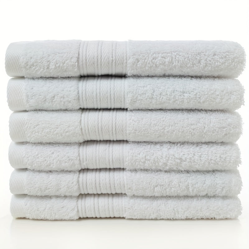 6pcs Household Cotton Hand Towel Soft Absorbent Towel
