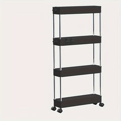 Floor Mounted Mobile Small Cart with 3-4 Layer Shelf