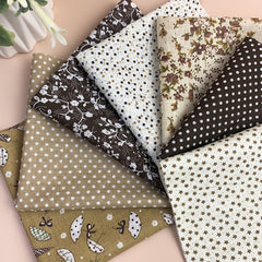 7pcs Cotton Patchwork Fabric Craft Material for Sewing Home Decor