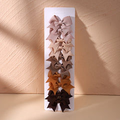 10pcs Candy Bowknot Hair Clips for Baby Girls