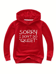Print Hooded Sweatshirt Comfy Pullover Girls Sports